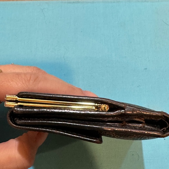 Vintage Celine Macadam Coated Canvas and Leather Triomphe Kisslock Wallet - Picture 5 of 16